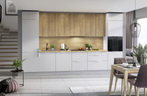 KAMmon biel i dÑb hikora Meble w modnym kolorze czy może jednak uniwersalne dekory drewna? Kuchnia z długim terminem atrakcyjnego wyglądu